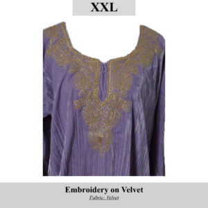 Embroidered Velvet Kurta