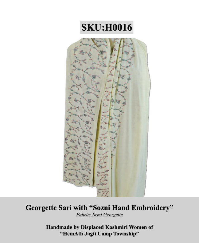 Georgette Sari with Sozni Hand Embroidery